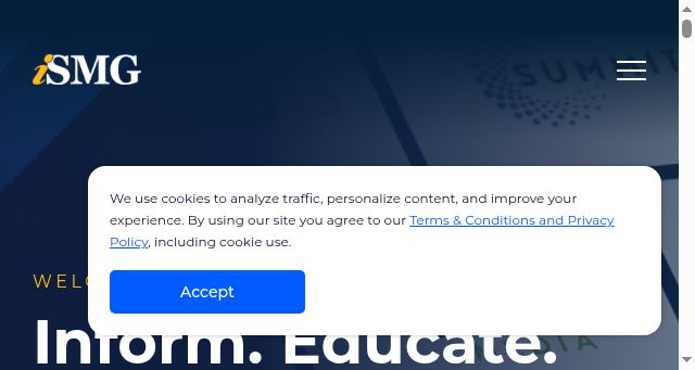 Screenshot of ismg.io