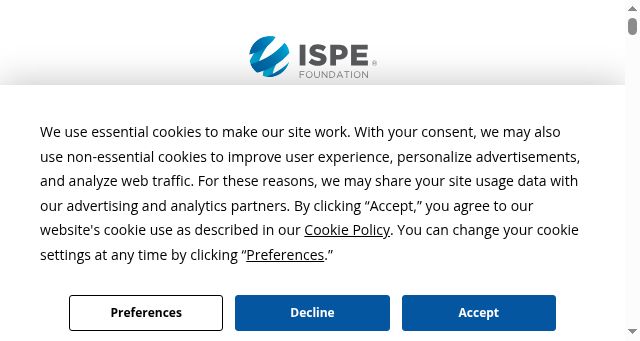 Screenshot of ispefoundation.org