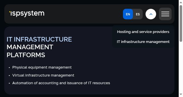 Screenshot of ispsystem.com