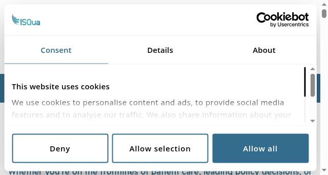 Screenshot of isqua.org