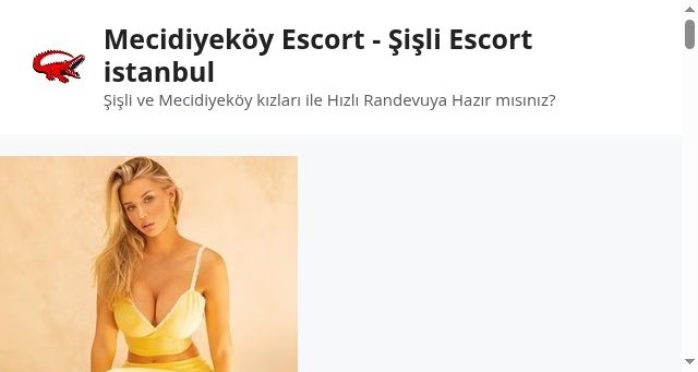 Screenshot of istanbulmecidiyekoyescort.com