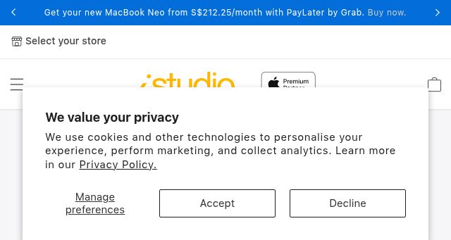 Screenshot of istudiosg.com