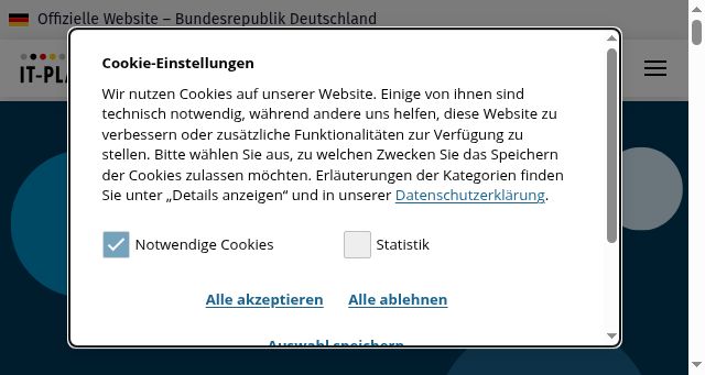 Screenshot of it-planungsrat.de