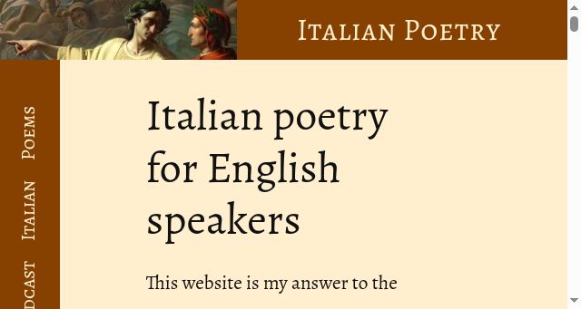 Screenshot of italianpoetry.it