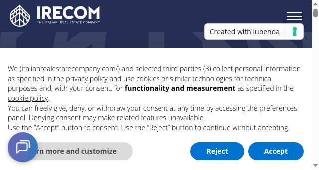 Screenshot of italianrealestatecompany.com