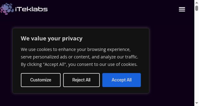 Screenshot of iteklabs.io