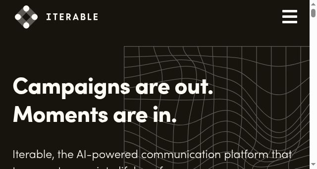 Screenshot of iterable.com