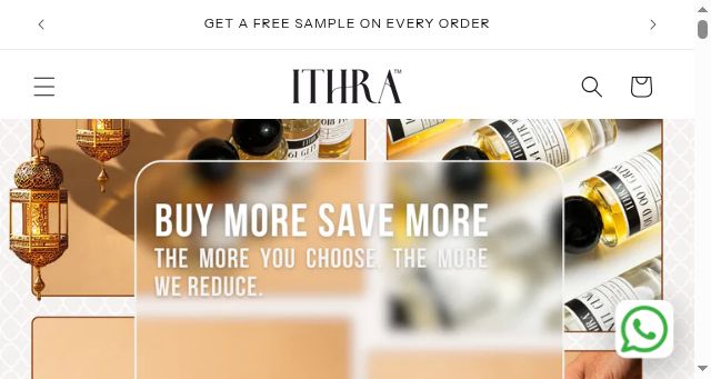 Screenshot of ithraperfumes.com