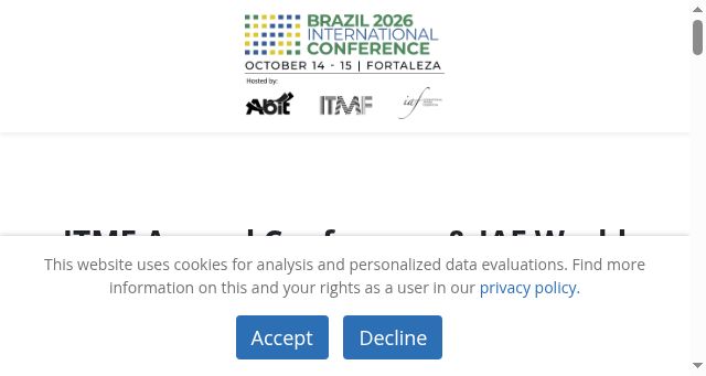 Screenshot of itmf-iaf-conference-2026-brazil.org