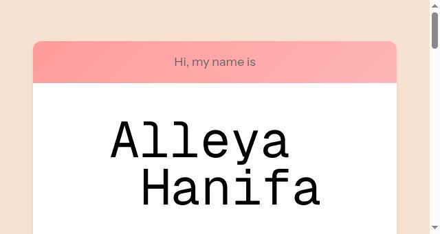 Screenshot of itsalleya.fyi