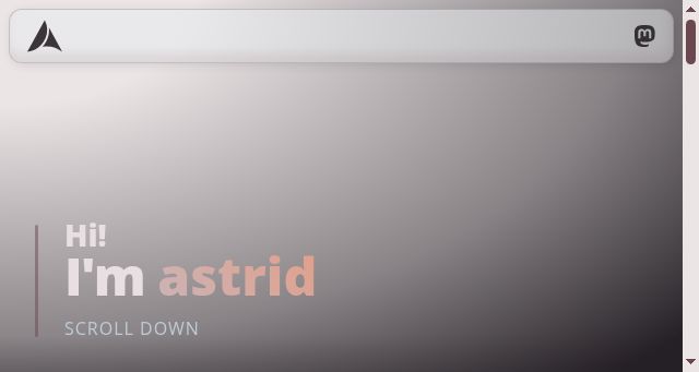 Screenshot of itsastrid.me