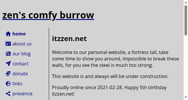Screenshot of itzzen.net
