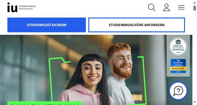 Screenshot of iu-dualesstudium.de