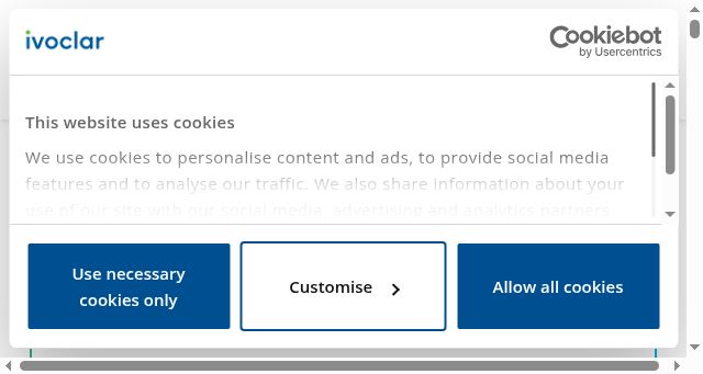 Screenshot of ivoclar.com