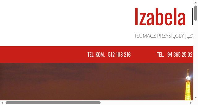 Screenshot of izabelamarko.pl