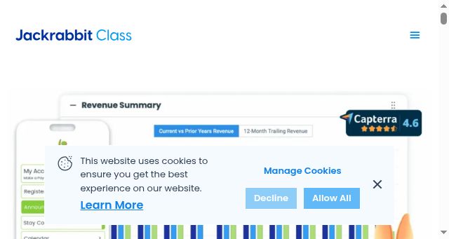 Screenshot of jackrabbitclass.com