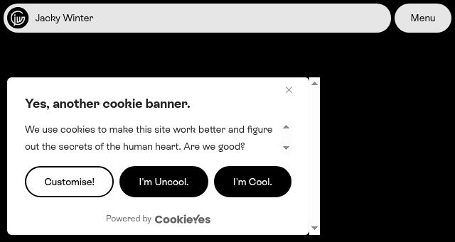 Screenshot of jackywinter.com