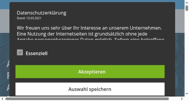 Screenshot of jadeva-gmbh.de