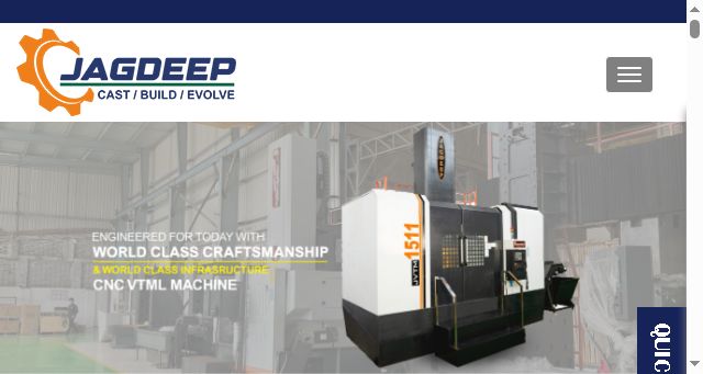 Screenshot of jagdeepfoundry.in