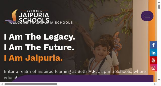 Screenshot of jaipuriaschools.ac.in
