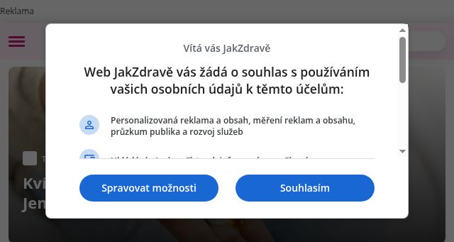 Screenshot of jakzdrave.cz