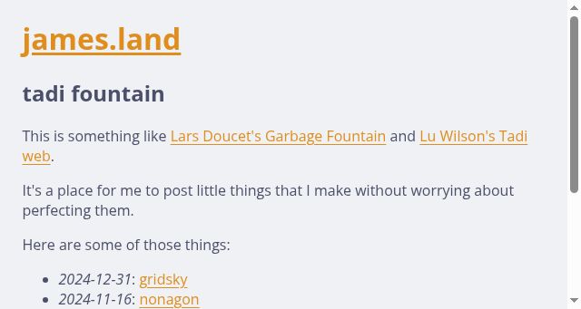 Screenshot of james.land