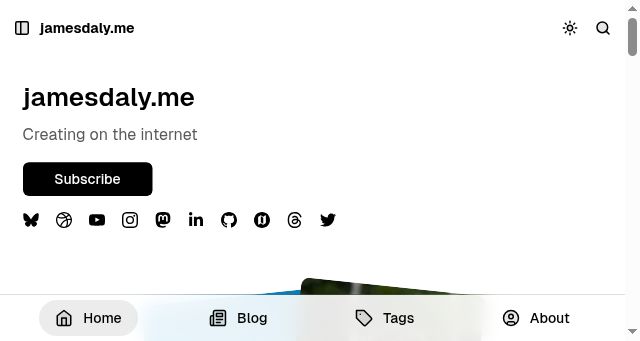 Screenshot of jamesdaly.me