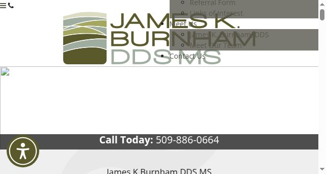 Screenshot of jameskburnhamdds.com