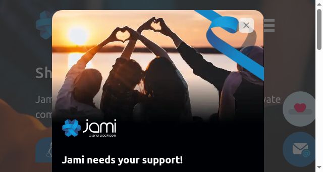 Screenshot of jami.net