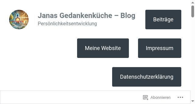 Screenshot of janasgedankenkueche.blog
