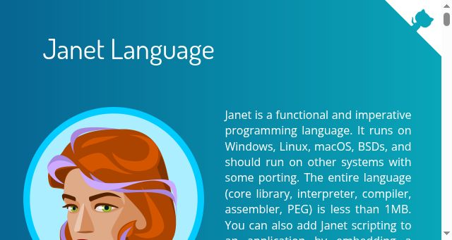 Screenshot of janet-lang.org