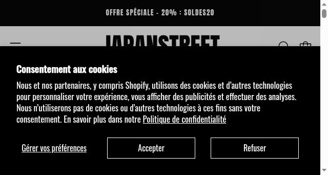 Screenshot of japanstreet.fr