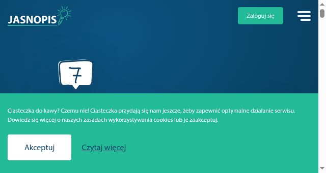 Screenshot of jasnopis.pl