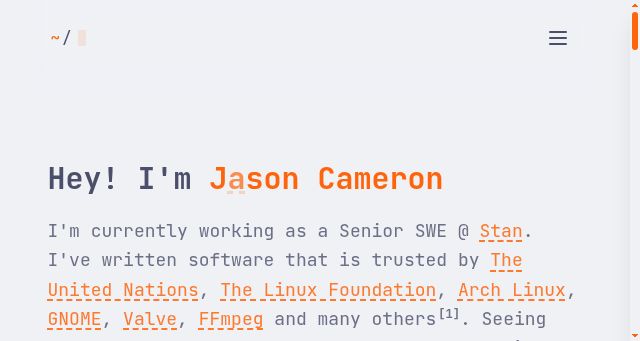 Screenshot of jasoncameron.dev