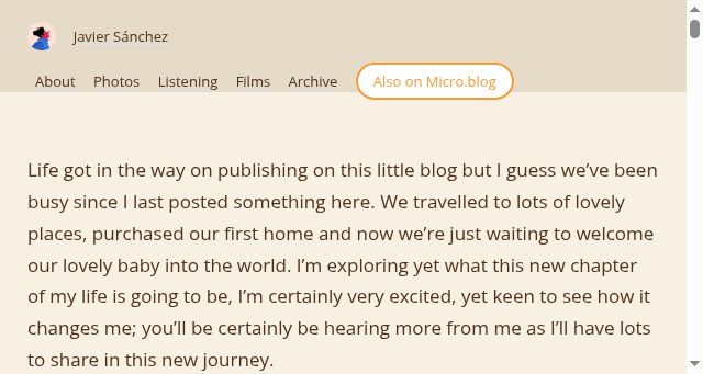 Screenshot of javiersanchez.net