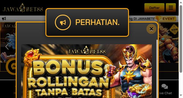 Screenshot of jawabet88top.com