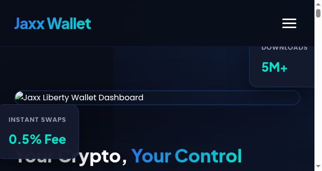 Screenshot of jaxxliberty-wallet.org