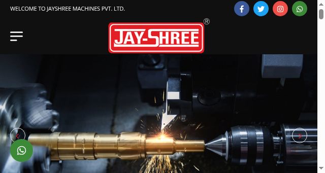 Screenshot of jayshreemachines.com