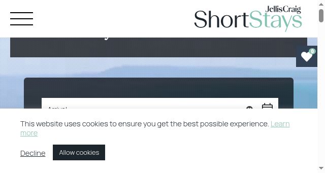 Screenshot of jelliscraigshortstays.com.au
