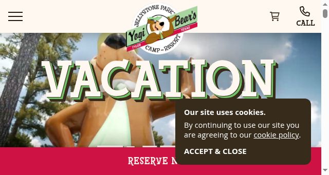 Screenshot of jellystonetyler.com