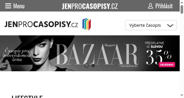 Screenshot of jenprocasopisy.cz