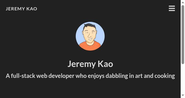 Screenshot of jeremykao.com