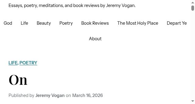 Screenshot of jeremyvogan.com