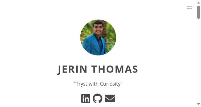 Screenshot of jerinthomas.in