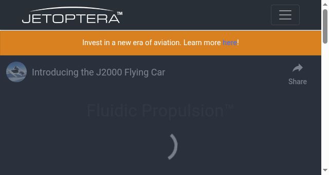Screenshot of jetoptera.com