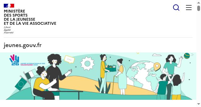 Screenshot of jeunes.gouv.fr