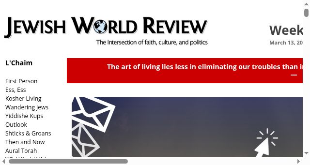 Screenshot of jewishworldreview.com