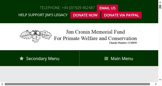 Screenshot of jimcroninmemorialfund.org