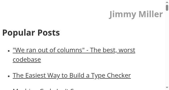 Screenshot of jimmyhmiller.com