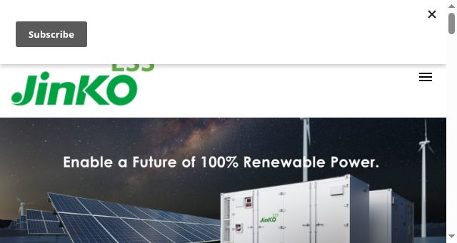 Screenshot of jinkosolarenergystorage.com.au